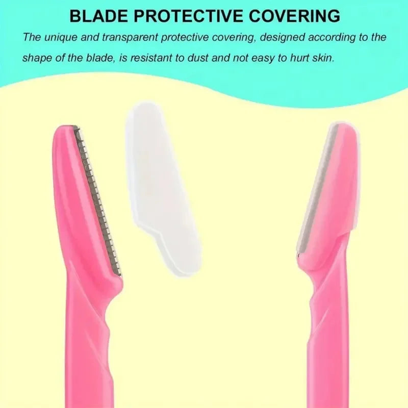 30 Pcs Eyebrow Razor for Women, Multipurpose Exfoliating Dermaplaning Tools and Facial Razor with Precision Cover,Safety Beauty