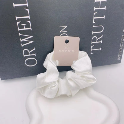 2023 Fashion Satin Scrunchie Women Silk Hair Tie Elastic Hair Bands Girls Black Hairbands Hair Rope Crunchie for Hair Accessorie