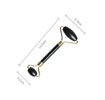 Facial Jade Massage Roller Set Guasha Board Double Heads Jade Roller for Face Natural Stone Massage Slimming Board Beauty Neck