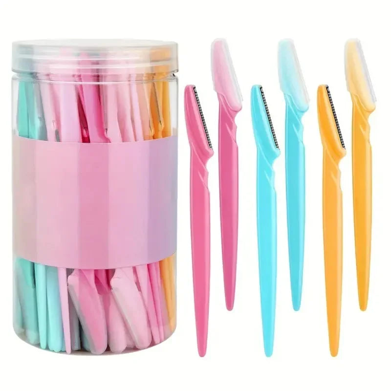 30 Pcs Eyebrow Razor for Women, Multipurpose Exfoliating Dermaplaning Tools and Facial Razor with Precision Cover,Safety Beauty