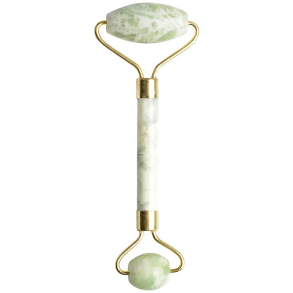 Facial Jade Massage Roller Set Guasha Board Double Heads Jade Roller for Face Natural Stone Massage Slimming Board Beauty Neck