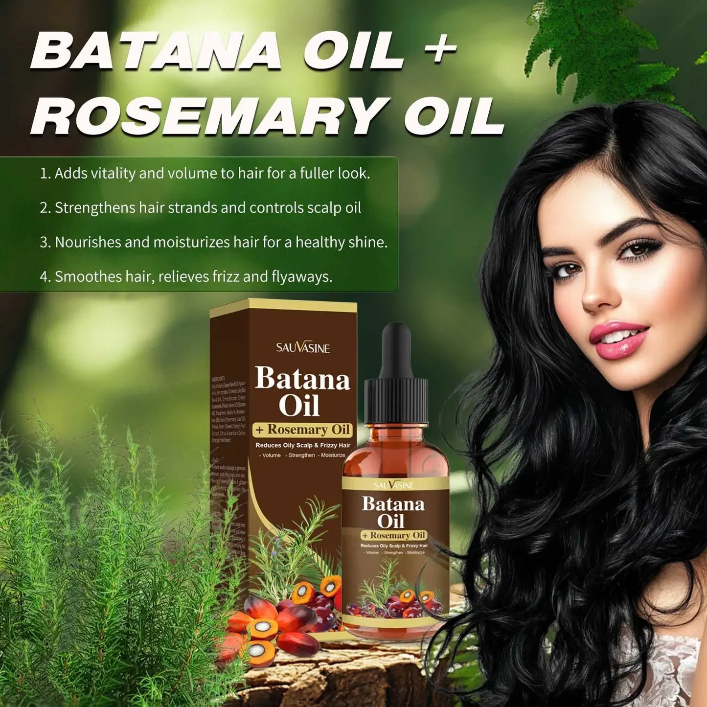 Batana Oil with Rosemary for Hair Growth Nourish Scalp Detox for Strong Healthy Hair Organic from Reduce Hair Loss Your Scalp