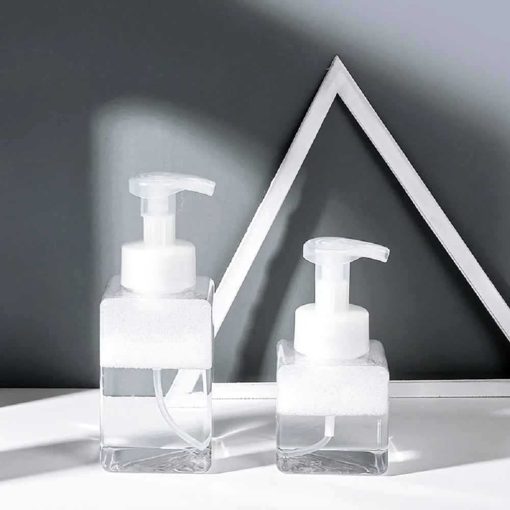 250Ml/450Ml Large Capacity Foam Bottles Dispenser Plastic Pump Bottles Mini Empty Soap Refillable Bottle Travel Shampoo Foaming