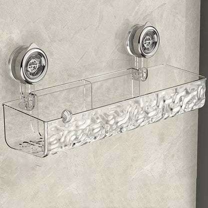 No Drilling Bathroom Shower Basket Suction Cup Bathroom Shelf Storage Rack Kitchen Shelves Organizers Bathroom Accessories
