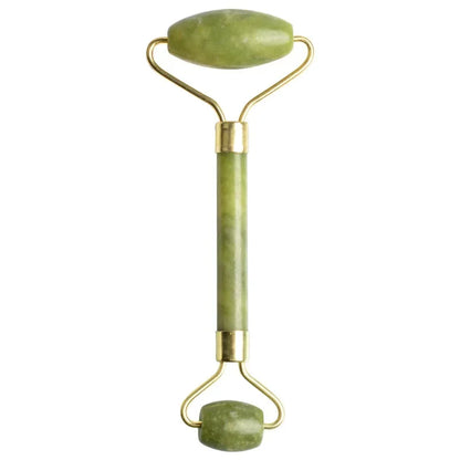 Facial Jade Massage Roller Set Guasha Board Double Heads Jade Roller for Face Natural Stone Massage Slimming Board Beauty Neck