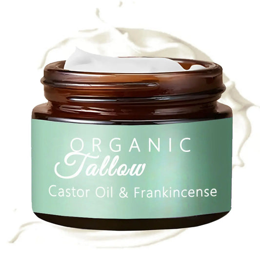 60G Grass Fed Beef Tallow Face Body Moisturizer with Frankincense Oil and Castor Oil,Skin Hydrating Face Moisturizing Cream