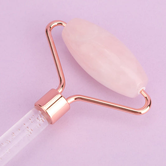 1PC Rose Quartz Face Jade Roller Guasha Massage for Neck Body Eye Facial Slimming Therapy Beauty Skin Care Tool Pink Spa Massage