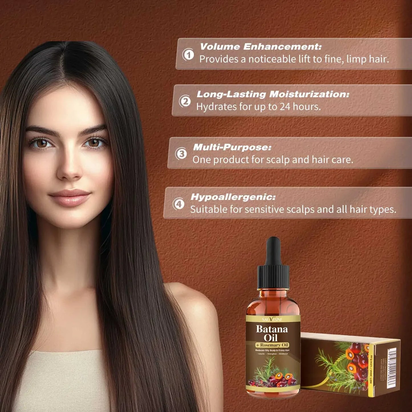 Batana Oil with Rosemary for Hair Growth Nourish Scalp Detox for Strong Healthy Hair Organic from Reduce Hair Loss Your Scalp
