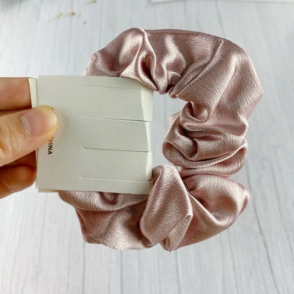 2023 Fashion Satin Scrunchie Women Silk Hair Tie Elastic Hair Bands Girls Black Hairbands Hair Rope Crunchie for Hair Accessorie